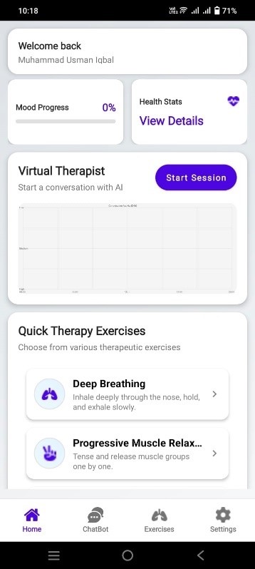Full page of Calmbot AI