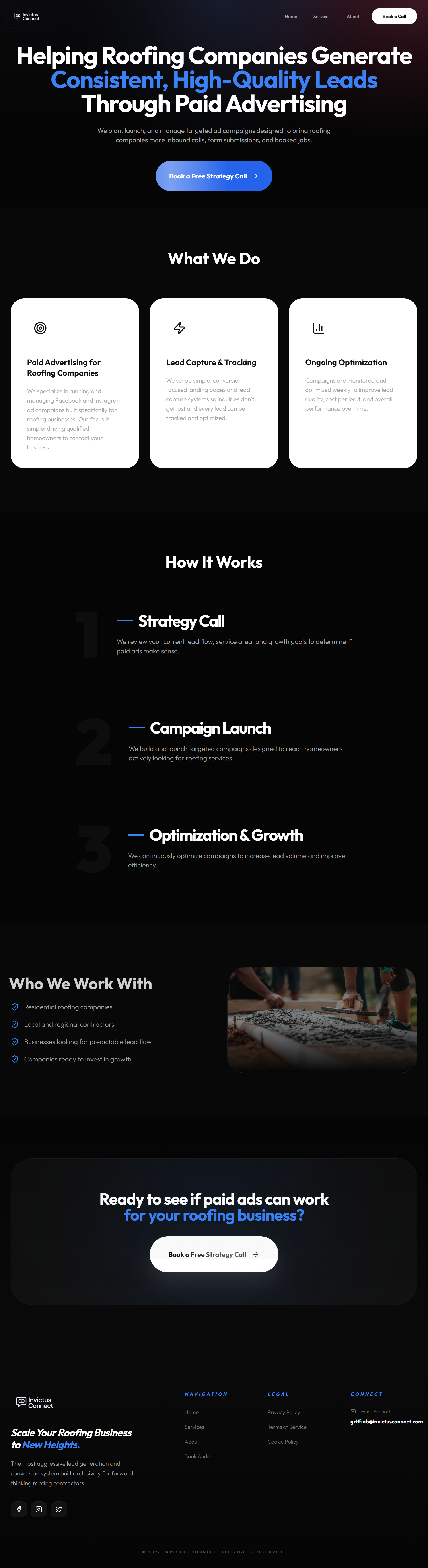 Full page of Invictus Connect